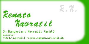 renato navratil business card