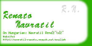 renato navratil business card